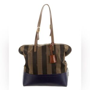 Fendi Leather-Trimmed Pequin 2Bag